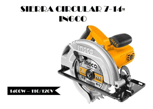 Sierra Circular 7-14  / 1400w -  Ingco