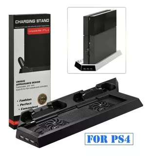 Soporte Base Vertical, Cooler Y Cargador Para Ps4 Fat