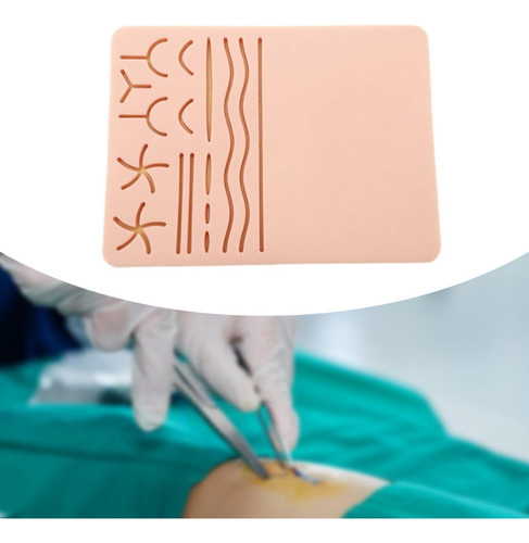Suturing Practice Pad Silicona Simulación De La Piel Humana