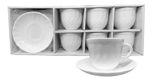 Set De Tazas Café C/platos Madrid 12pzs Opalina Piu Online