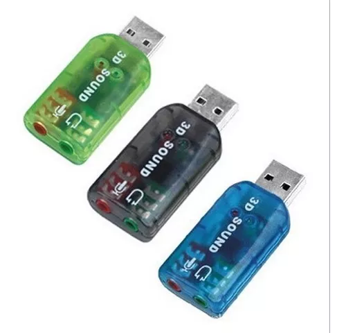 zdyCGTime Tarjeta de sonido estéreo USB 5.1 externa USB 2.0 a 3D Adaptador  de tarjeta de sonido de audio virtual 5.1 canal para Windows y Mac, PC