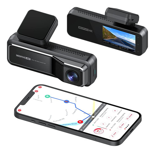 Miofive Car Dash Cam Con Gps Y Velocidad 4k Cámara Frontal D