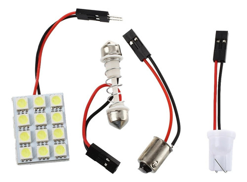 Ampolleta Led 5050 Cola Pez Luz Blanca 12 Volt 12 Led T10