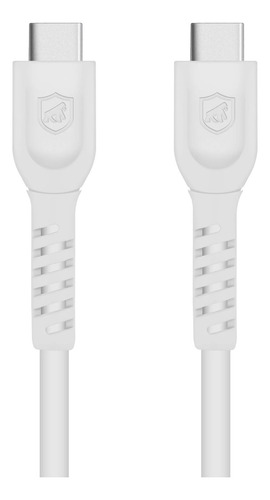 Cabo Dual Shock Tipo C / Type C Turbo Rápido 1,2m Branco Gshield Para Samsung Motorola Xiaomi E iPhone 15