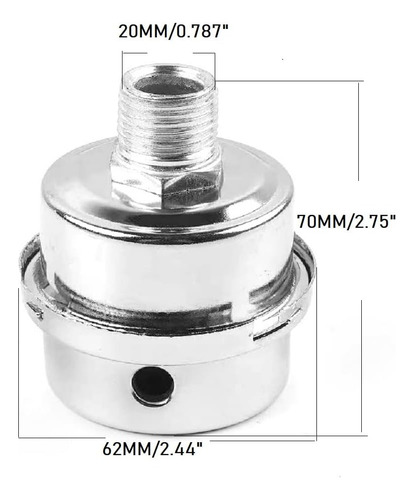 2 Filtros De Silenciador De Compresor De Aire, Filtro D...