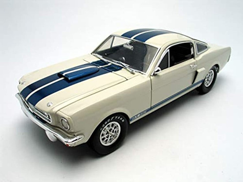 Shelby Mustang 1966 Blanco Con Rayas Azules