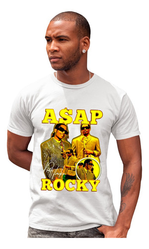 Playera Estampada Unisex De Rapero Asap Rocky De Algodón 