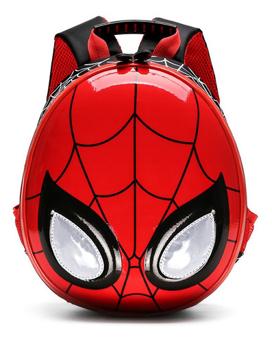 Mochila Infantil Spiderman Con Luz Led Impermeable