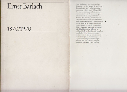 Arte Ernst Barlach Expresionismo Alemania 1870 - 1970 Escaso