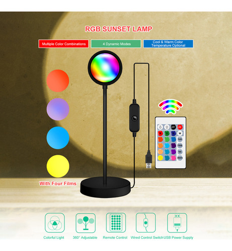 K A Lámpara De Fotografía Led Atmospheres Sunset Rgb Lámpara