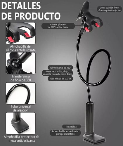 Gooseneck Soporte Flexible Para Celular,porta Celulares110cm