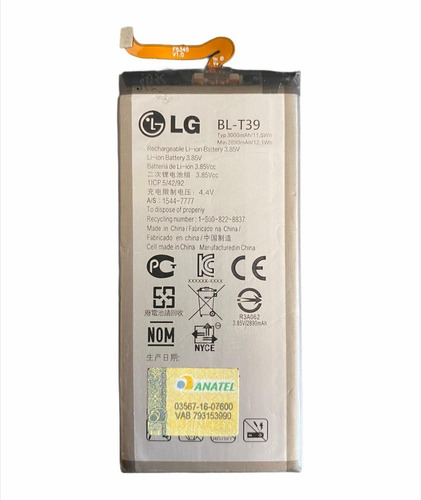 Ba-ter-ia LG K12+ X420bmw Bl-t39 Frete Gratis