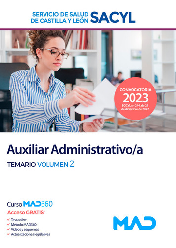 Libro Auxiliar Administrativo/a Servicio Salud Castilla -...