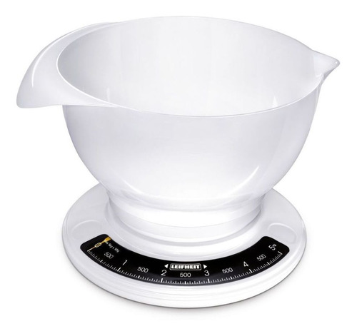 Balanza de cocina analógica Leifheit Balanza Balanza analógica pesa hasta 5kg blanca
