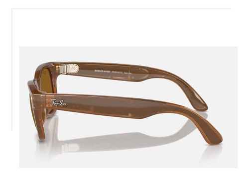 Rayban Meta Wayfarer - Shiny Caramel - Smart Glasses Espelho Marrom Marrom Marrom
