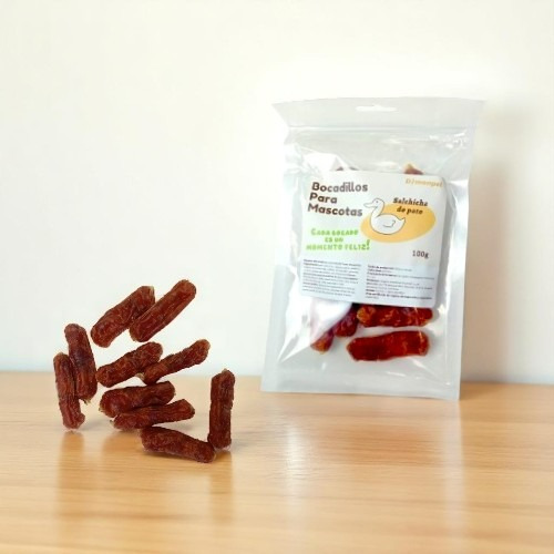 Snack Para Perros Con Sabor Salchicha De Pato De 100g