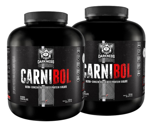 Kit 2 Carnibol Isolado Proteína Carne 1,8kg Choco Darkness