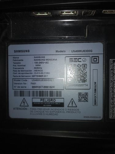 Tv Samsung Un49mu6300g. En Desarme