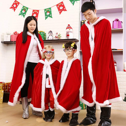 Capa Navideña Infantil Deluxe De Terciopelo Mrs Santa Claus