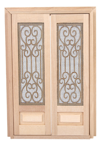 Juego De 12 Miniaturas De Madera Huecas Doll Door Diy 1:12