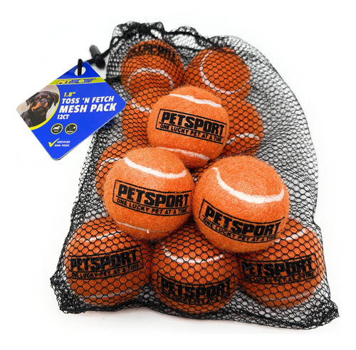 Petsport Pelota De Tenis Naranja Para Perros | Paquete De 1.