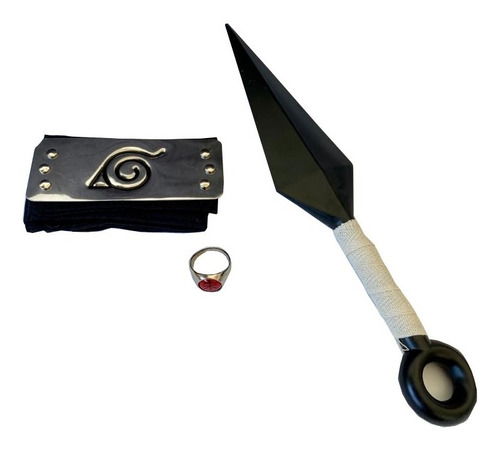 Set Naruto 1 Kunai + Bandana  + Anillo Itachi