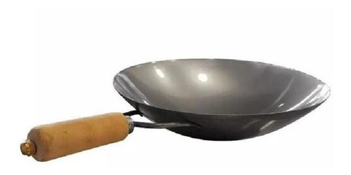 Wok 36cm Chapa Pesada Gastronomia Con Mango Madera