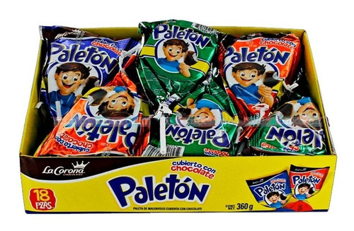 Corona Paleton Paleta De Malvavisco Con Chocolate 18pz 360g