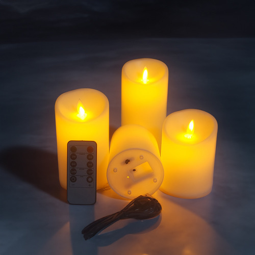 Juego De 3 Luces Led Eléctricas Sin Llama Recargables Por Us