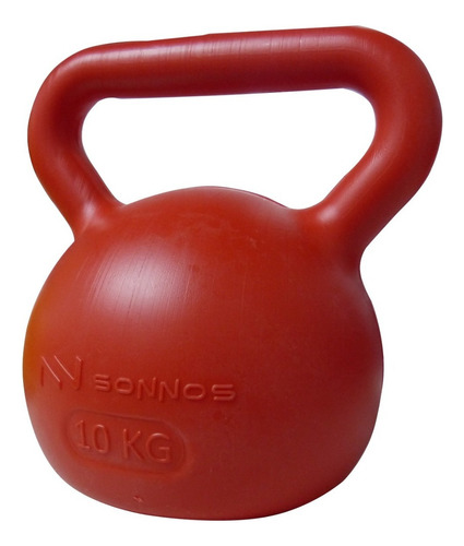 Pesa Rusa Kettlebell Pvc 10 Kg Sonnos Color Rojo