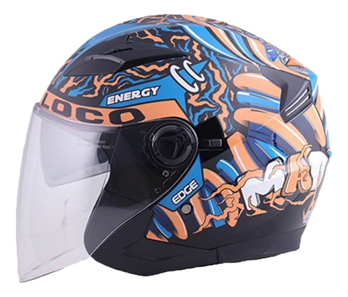 Casco Semi Integral Edge Jaguar Motoloco Doble Visor