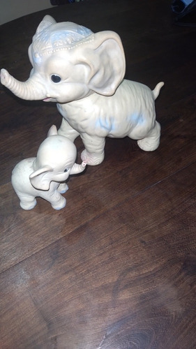 Muñecos Elefantes De Goma Dumbo Y Su Mamá 