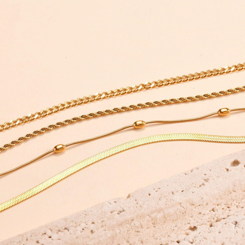 Mealguet Collar De Cadena De Oro De 14 Quilates Para Mujer: