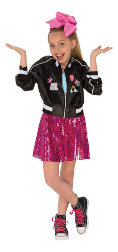 Rubies Jojo Siwa Bomber Chaqueta Con Falda Y Traje De Infanc