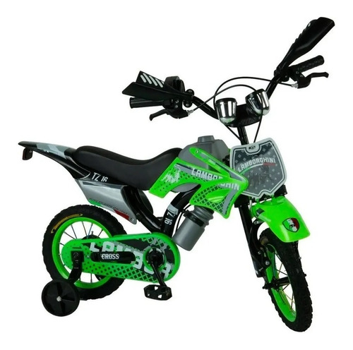 Bicicleta Moto Cross Sonidos C/ Rueditas Rodado 12 217110