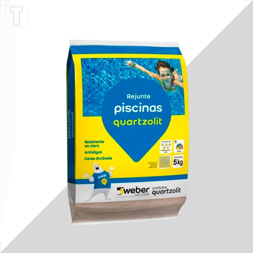 Rejunte Para Piscina Cinza Platina 5kg - Weber Quartzolit