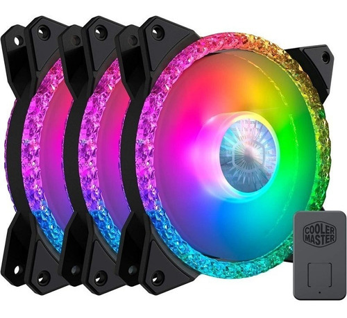 Cooler Master Prismatic Mf120 Kit 3 Ventiladores Case Gamer