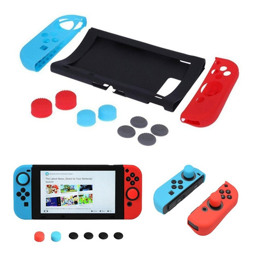 Estuche Case Nintendo Switch + Mica Cristal+ Caja + Bomper
