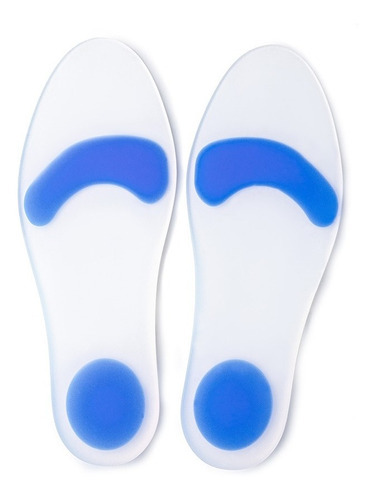 Par de plantillas de silicona Soft Arc, antiimpacto, Hydrolight, tallas 35/36, color azul transparente con puntos