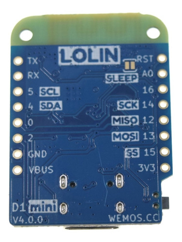 Lolin V4.0.0 Mini Wifi Usb Tipo C Esp8266 4mb Micro Python