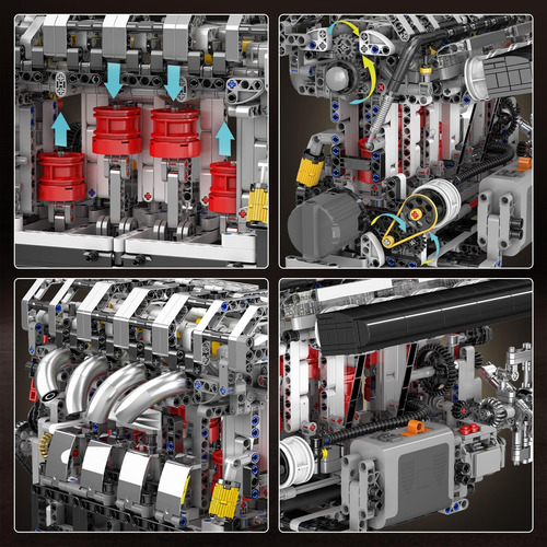 Kit De Bloques De Construcción De Motor Casoline Mould King