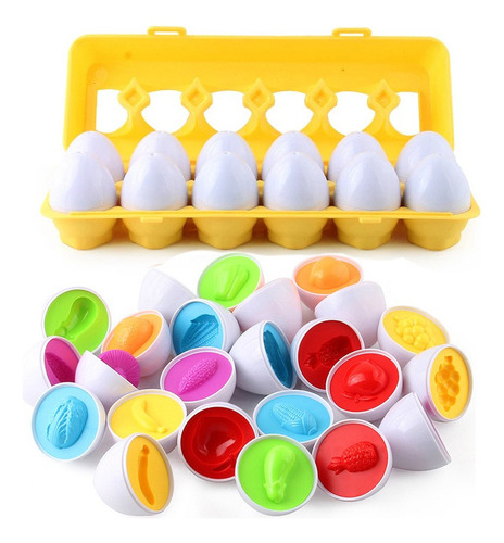 12 Pieces Baby Educational Toy Egg Puzzle Toy 1