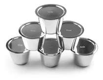 Comprar 6 Moldes Flan Individual + 6 Tapas Acero Inox (8 Cm) Ibili