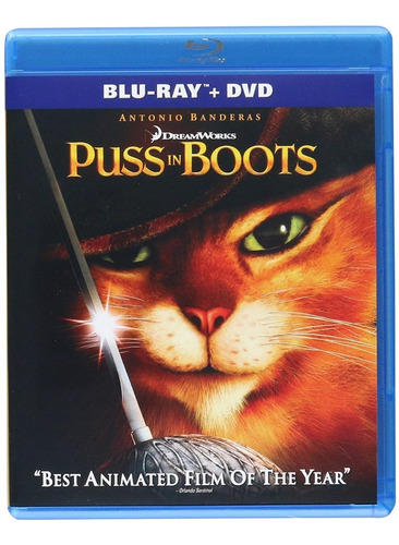 Gato Con Botas Blu Ray + Dvd | Película Nuevo