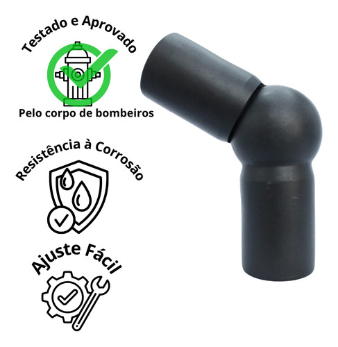 Kit 4 Cotovelos Para Corrimão Escada Regulável 1.1/2 Pol Preto