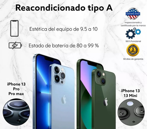 Apple iPhone 13 Pro 256 Gb Plata - Grado A. Msi (Reacondicionado)