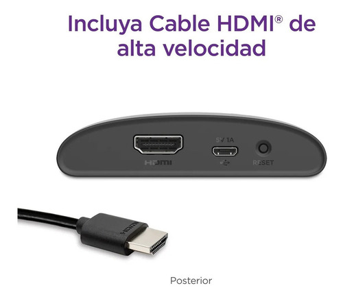 Roku Express 4k Dispositivo De Streaming Hd / 4k / Hdr Color Negro