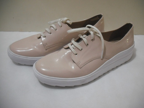 Tenis Rosa Bebe Verniz Tam 39 Solado Branco Usado Bom Estad