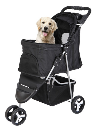 Coche De Mascotas Segawe Plegable 3 Ruedas Con Portavasos