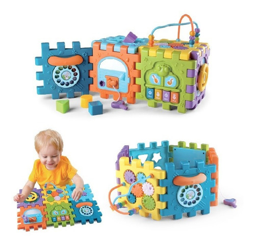 Juguete De Encastre Cubo Armable Didáctico Con Piano Musical